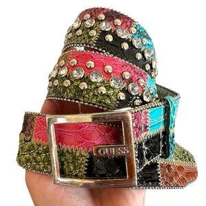 Retro Guess Bling Belt L